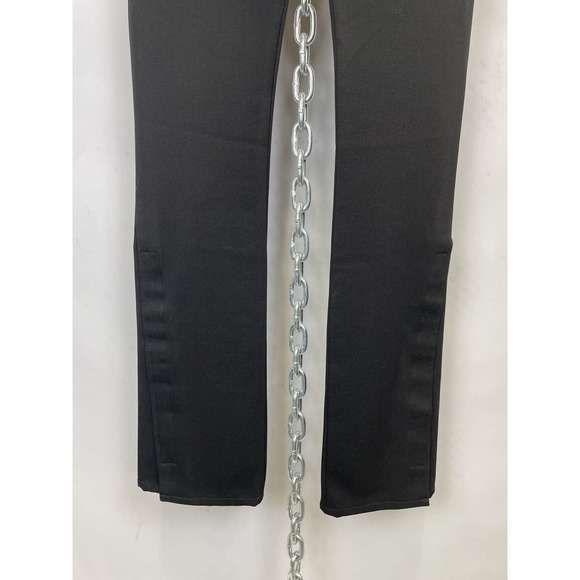 Paco Rabanne Black Wool O Ring Zipper Straight Leg Pants - Picture 3 of 11